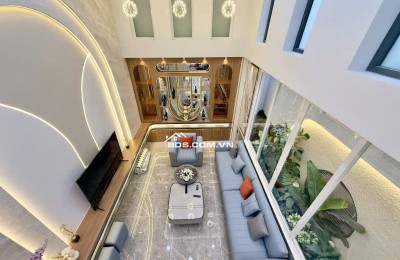 Nhà đẹp 6 lầu view góc ngang 4.4m 75m2 HXH thẳng trục Phạm Văn Chiêu tặng T.máy 14.5 tỷ.