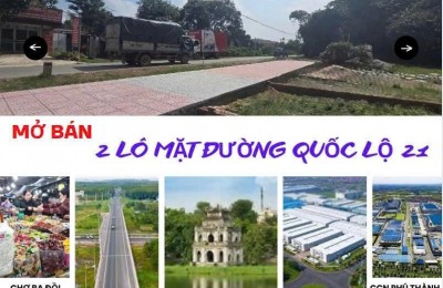  ĐẤT MẶT ĐƯỜNG QUỐC LỘ 21 – TRUNG TÂM BA HÀNG ĐỒI – CƠ HỘI VÀNG CHO NHÀ ĐẦU TƯ! 