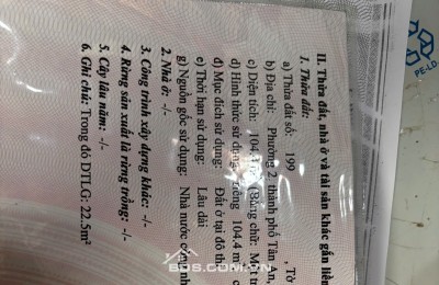 Bán đất tại Hoàng Hoa Thám, 5 tỷ, 104.4 m2, pháp lý đầy đủ