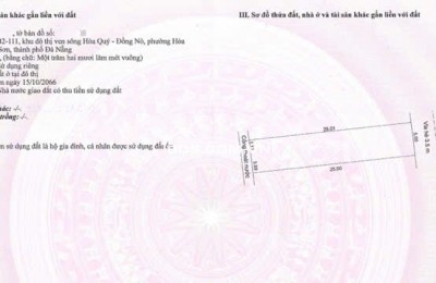 CẦN BÁN ĐẤT ĐƯỜNG BỜ QUAN 3 KHU NAM HOÀ XUÂN 125M2 - 6.8 TỶ. LH:0334681909.