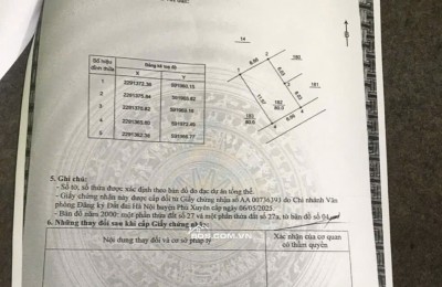 ĐẤT ĐỐI DIỆN KCN LÀNG NGHỀ MAY VÂN TỪ - PHÚ XUYÊN, DT 80M2 CHỈ 2.6TỶ. LH:0336952536.