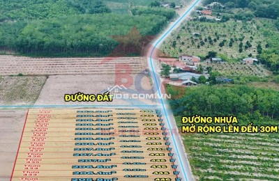 MẶT TIỀN NHỰA 30M ĐẤT NỀN HÒA HỘI - TÂY NINH GIÁ CỰC SỐC CHỈ TỪ 399 TRIỆU