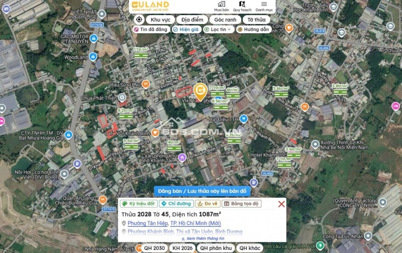 BÁN LÔ 1087m2, NGANG 16M, SỔ HỒNG RIÊNG, KHU DÂN CƯ ĐÔNG ĐÚC, GIÁ 10 TỶ THƯƠNG LƯỢNG