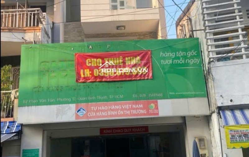 Cho thuê nhà MT 3 lầu 112 Phan Văn Hân P17 Bình Thạnh tiện kinh doanh