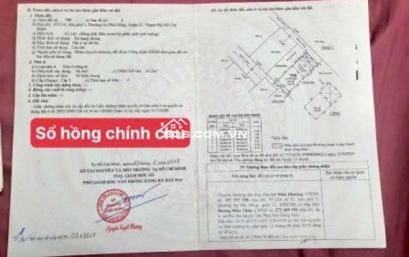 Bán nhà hẻm 971/3A KP3 P. An Phú Đông Q12 nhà trống giao ngay