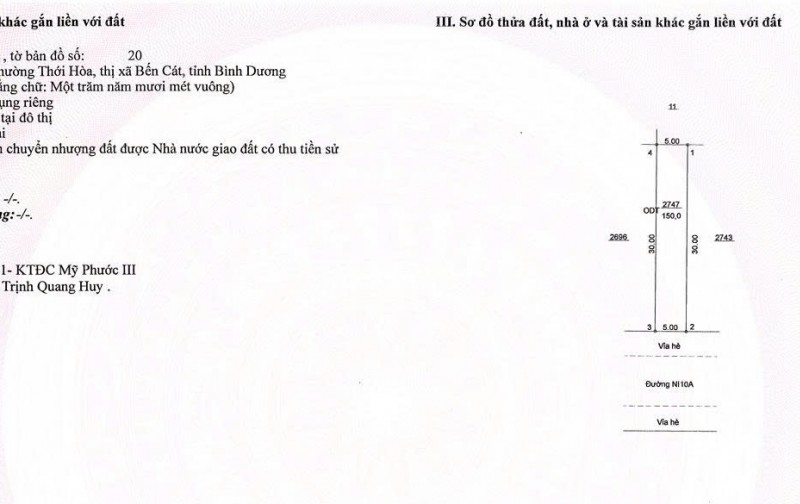 CẮT LỖ NI10A,MỸ PHƯỚC 3, 150m² FULL THỔ CƯ, TRỤC ĐƯỜNG THÔNG, SÁT NGÃ TƯ – SÁT CHỢ, TRƯỜNG HỌC, KHU CÔNG NGHIỆP CHỈ 100m
