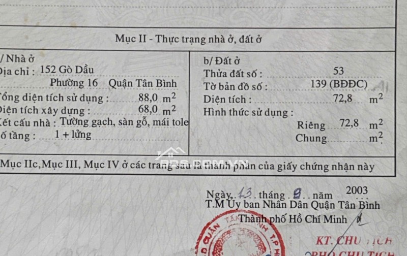 Cho thuê nhà cấp 4 số 152 Gò Dầu mặt tiền siêu đẹp quận Tân Phú