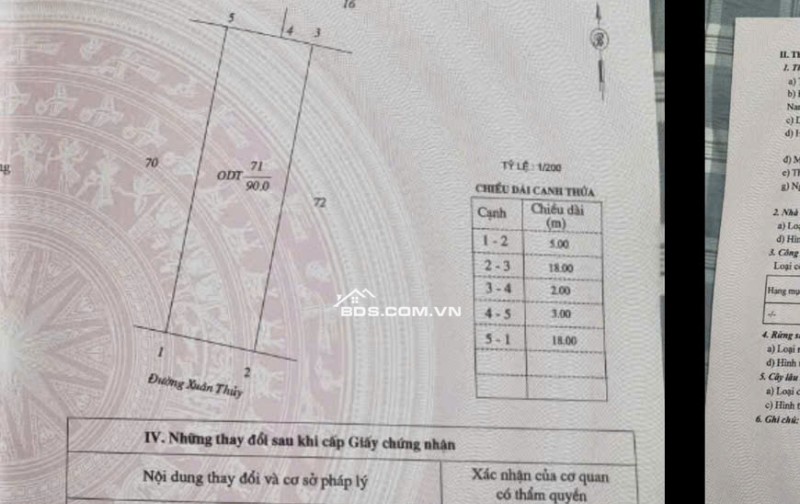 BÁN ĐẤT ĐÔ THỊ BÃI VIÊN - MẶT ĐƯỜNG XUÂN THỦY 90M2 GIÁ 4.5 TỶ