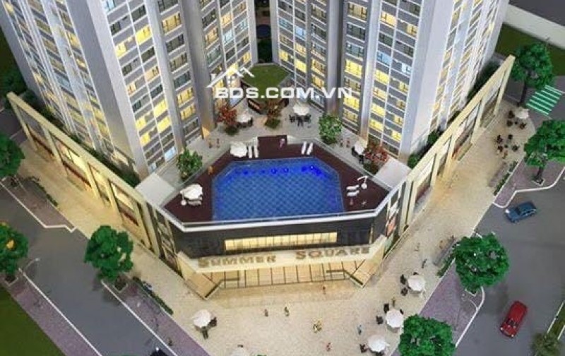 Căn hộ Summer Square 2 PN, 2 WC, căn góc full ánh sáng, tầng 5, nội thất tốt