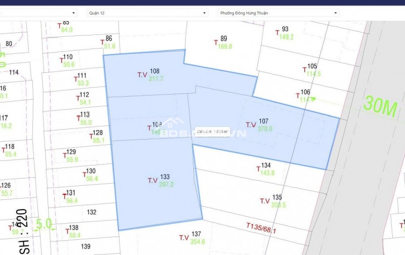 QUỸ ĐẤT MẶT TIỀN NGUYỄN VĂN QUÁ – HIẾM 1.021m²   Ngay trục Nguyễn Văn Quá – khu kinh doanh cực kỳ sầm uất Q12