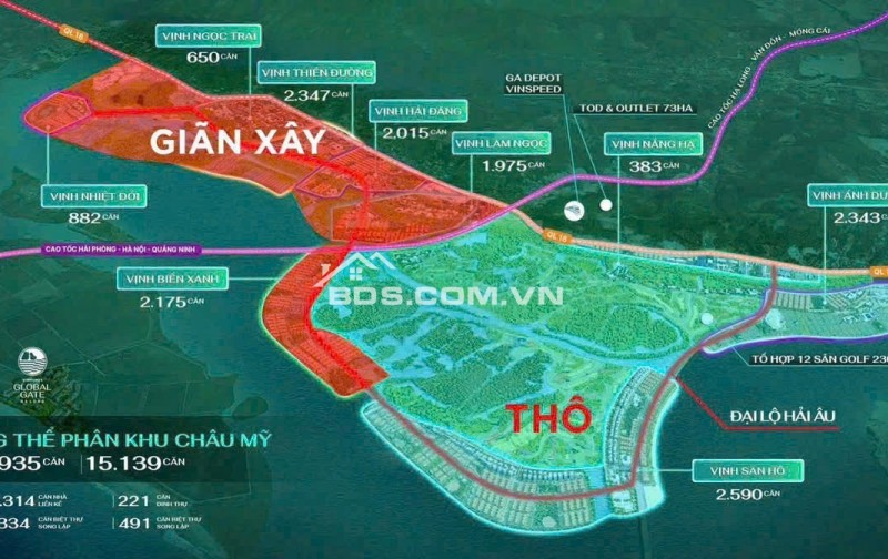 Bán biệt thự liền kề  phân khu hoàn thiện Cam kết thuê lại 3 năm 21% dòng tiền về . giá từ 17 tỷ, sổ đỏ, QL18, TP.Hạ Long, Quảng Ninh.