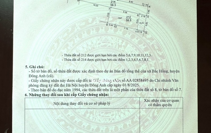 nhỉnh 2 tỷ có 58m đất Thụy hà Bắc Hồng Đông Anh Hà Nội