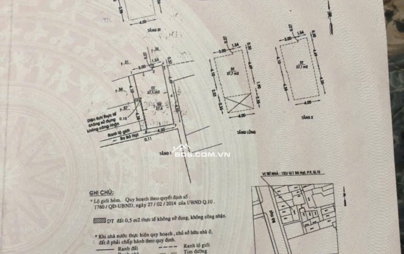 BÁN GẤP NHÀ BÀ HẠT Q10 GẦN ĐƯỜNG XE HƠI CÁCH VÀI BỨOC CHÂN. LH:0909304773