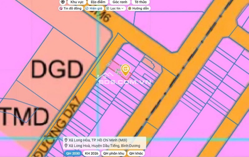BÁN LÔ ĐẤT 300M2 FULL THỔ CƯ, NGAY TRUNG TÂM TP MỚI, SỔ HỒNG RIÊNG