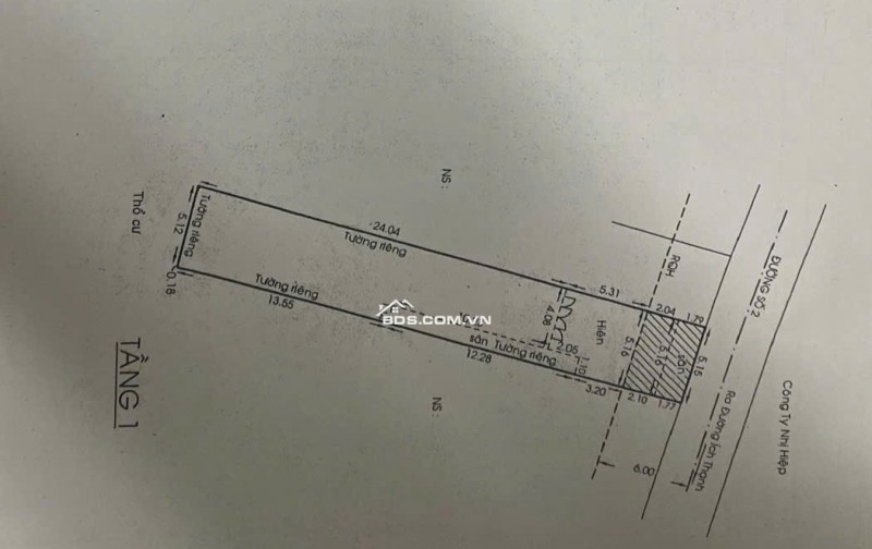 Bán đất tặng nhà mặt tiền đường số Lò Lu, chỉ 48 triệu/m².