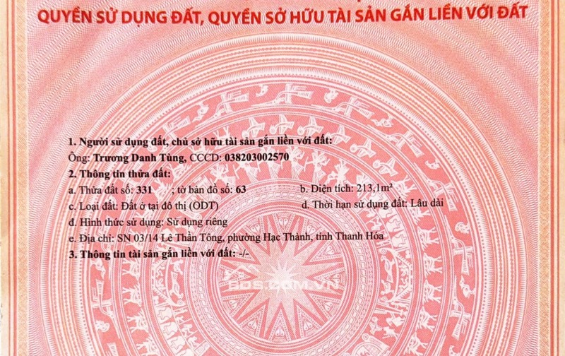 ĐẤT ĐẸP – GIÁ TỐT – CHÍNH CHỦ CẦN BÁN LÔ ĐẤT Tại đường Lê Thần Tông, phường Đông Vệ, TP. Thanh Hóa