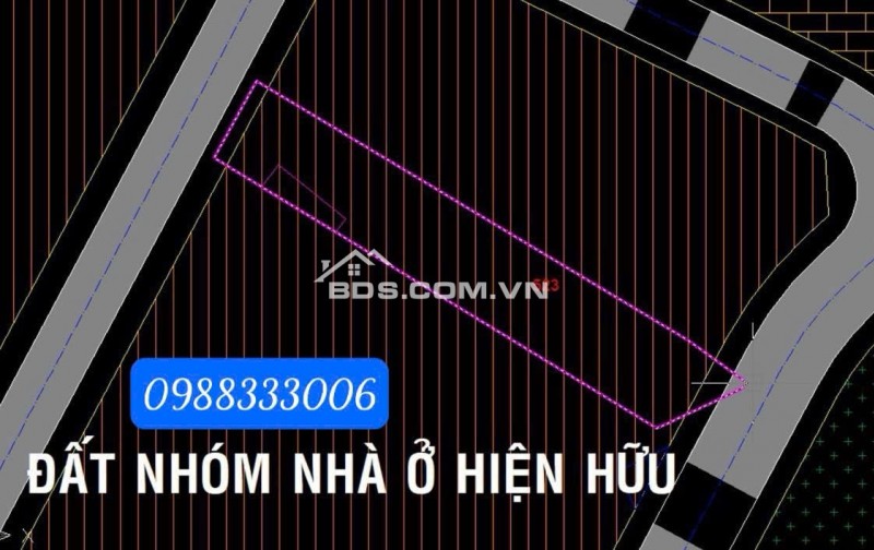 BÁN ĐẤT MT ĐƯỜNG BẦU GIÃ, CỦ CHI - DT 1.529,4M2 - SHR - 17TR/M2. LH:0988333006.