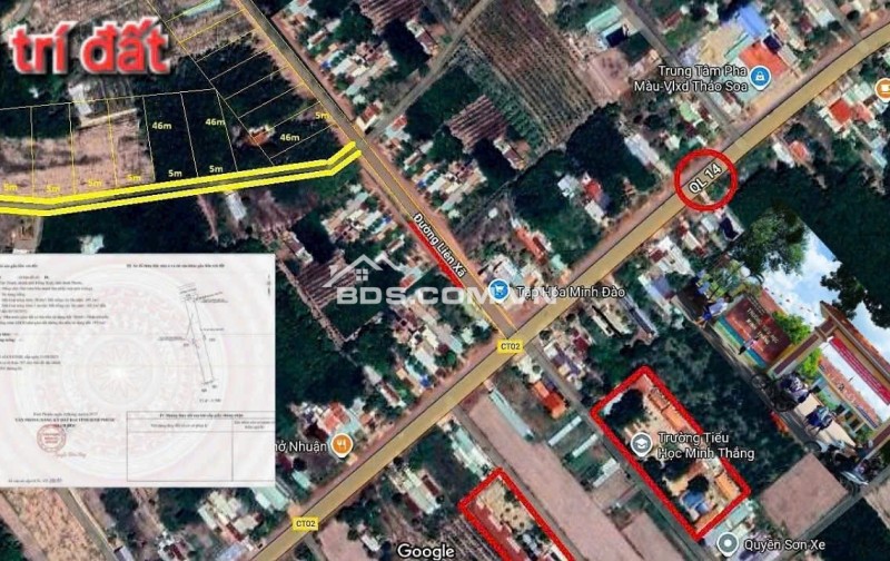 Đất đẹp - Giá Đẹp - Cách QL14 chỉ 200m - Tiện ích đầy đủ