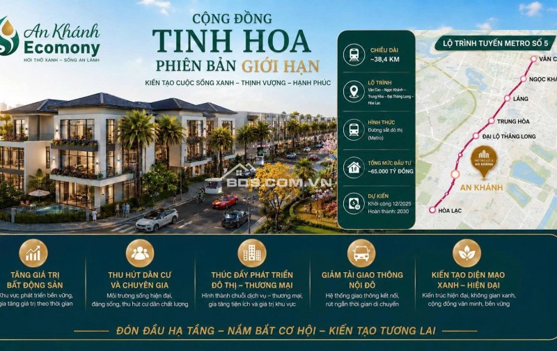 Liền kề 2 mặt tiền. Dự án đang hót nhất phía bắc An Khánh - Hà Nội ( Ecomony giá bán 15 tỷ )