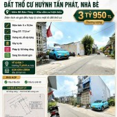 3 tỷ 950 CÓ NGAY LÔ ĐẤT HẺM XE HƠI 8m 5.5x15