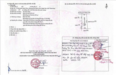 Bán gấp đất thổ cư chính chủ tại: Tổ dân phố Hạnh Phúc, Phường Nghi Sơn, Thanh Hóa