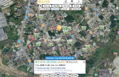 BÁN LÔ 1087m2, NGANG 16M, SỔ HỒNG RIÊNG, KHU DÂN CƯ ĐÔNG ĐÚC, GIÁ 10 TỶ THƯƠNG LƯỢNG