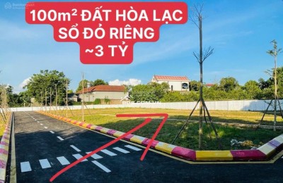 Bán gấp đất thổ cư 100m2 Hoà Lạc, Thạch Thất, Hà Nội. Sổ hồng. Giá 3 tỷ. LH: 0982791453