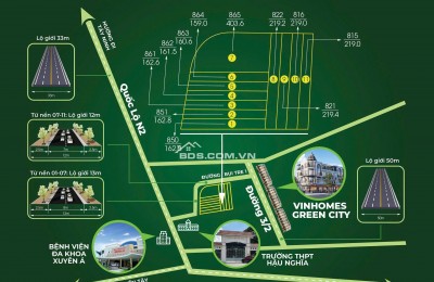 BÁN GẤP ĐẤT NỀN HẬU NGHĨA - CÁCH VINHOMES KHOẢNG 100M2