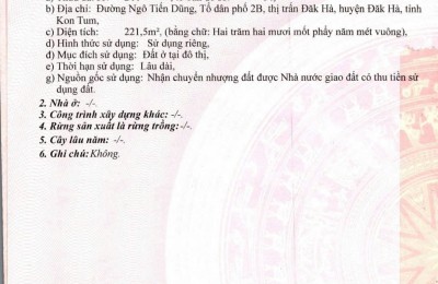 LÔ GÓC ĐẮC ĐỊA – ĐIỂM VÀNG KINH DOANH TẠI ĐẮK HÀ, QUẢNG NGÃI