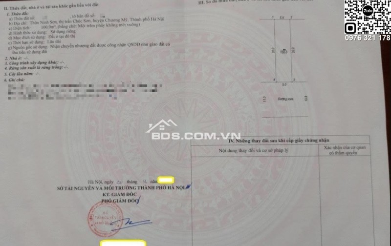 Đất sẵn nhà kho xưởng tại Thị Trấn Chúc Sơn - vị trí BẤM TRỤC đường Liên Xã, kinh doanh sôi động.