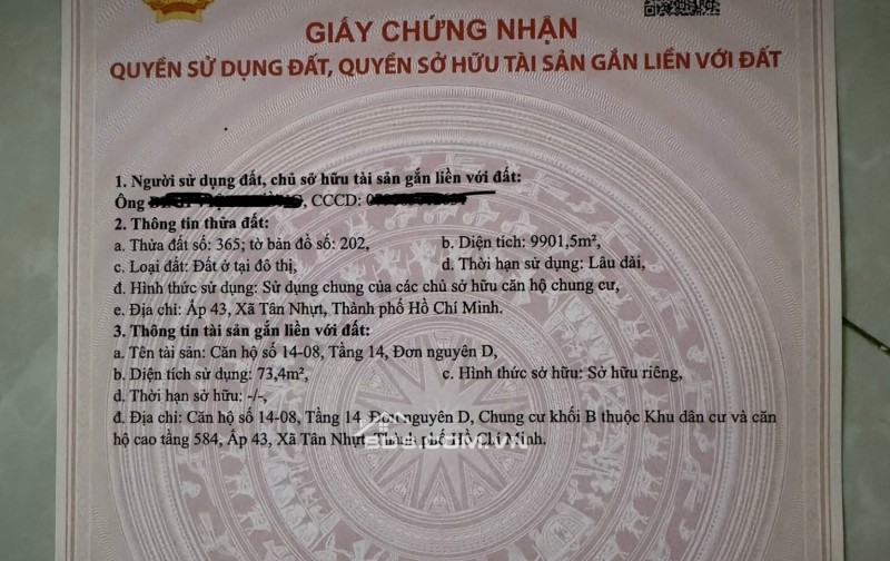 BÁN CHCC XÃ TÂN NHỰT– 85MV 2PN2VS – NỘI THẤT CƠ BẢN - SHR - CHỈ 3.1 TỶ. LH:0906645077.