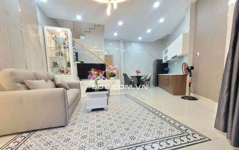 HẺM XE HƠI LÊ QUANH ĐỊNH - BÌNH THẠNH - 4 tầng mới đẹp - nở hậu 6.8m
