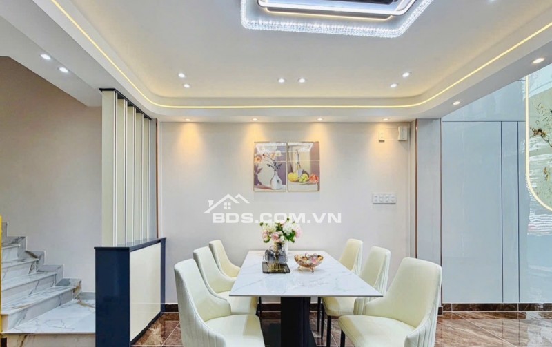 SIÊU PHẨM NGAY PHƯỜNG 10(CŨ)-10PHÚT DI CHUYỂN ĐẾN SÂN BAY  -NHÀ NỞ HẬU- 5 TẦNG BTCT- TẶNG FULL NỘI THẤT