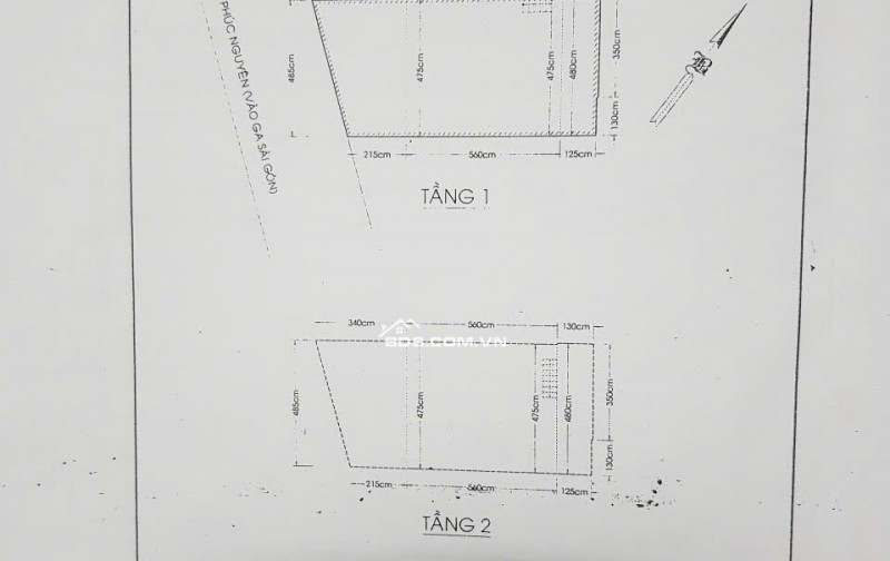 Bán nhà Mặt tiền đường Nguyễn Phúc Nguyên Q3 1 trệt 1 gác suốt