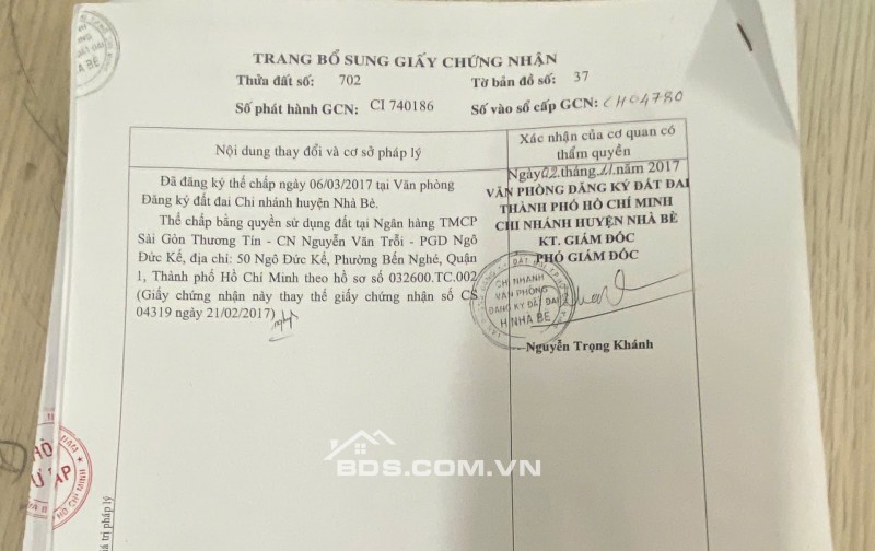 Bán đất 134m2 ( 50m2 là thổ cư )  tặng nhà cấp 4 ngay HTP Nhà Bè