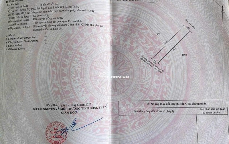 CẦN BÁN KHU ĐẤT TIỀM NĂNG MẶT TIỀN TUYẾN TRÁNH QL30 – GẦN CHỢ MỸ PHÚ. LH:0907682333.