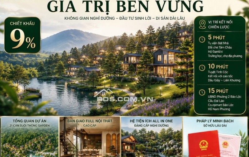 Cần bán villa nghỉ dưỡng 150m² giá từ 3,3 tỷ full nội thất cao cấp, view đẹp, 0358087934