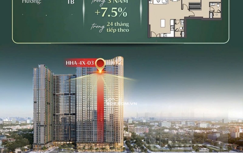 Bán căn hộ 2BR(87,9m2) mặt đường Nguyễn Trãi, Thanh Xuân,