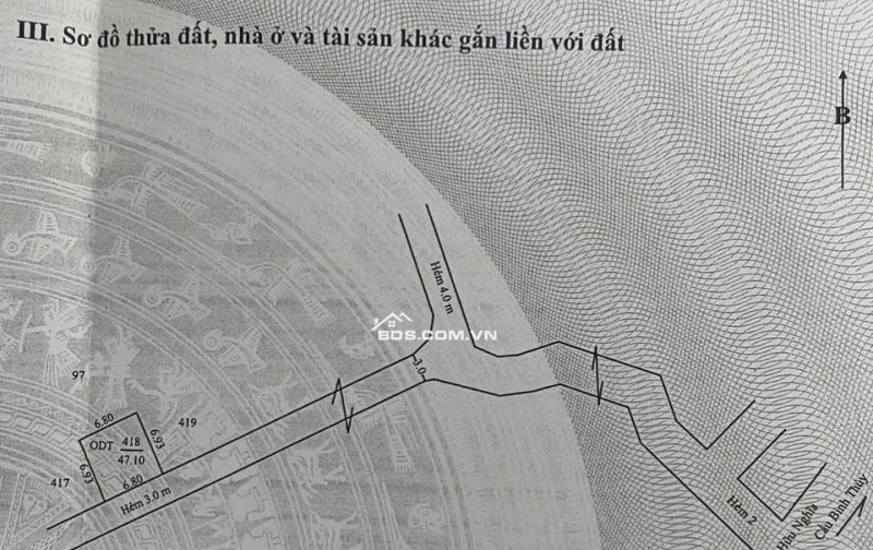 NỀN THỔ CƯ HẺM 2 Bùi HỮU NGHĨA, P.BÌNH THỦY, TP.CẦN THƠ