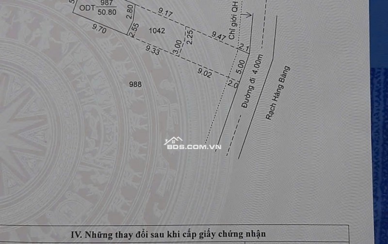 NỀN THỔ CƯ, ĐƯỜNG RẠCH HÀNG BÀNG, P.LONG TUYỀN, TP.CẦN THƠ