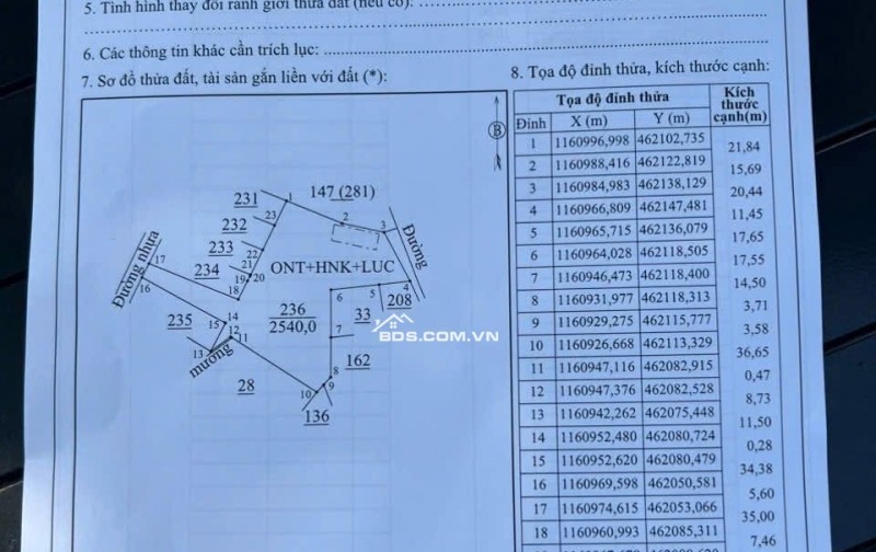 Bán gấp đất gò cà xã Phước Thuận( nay thuộc xã Hồ Tràm , Tphcm)