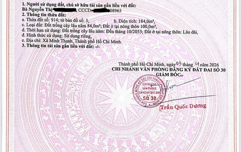Bán đất Minh Thạnh , đường nhựa đẹp , phát triển lâu dài