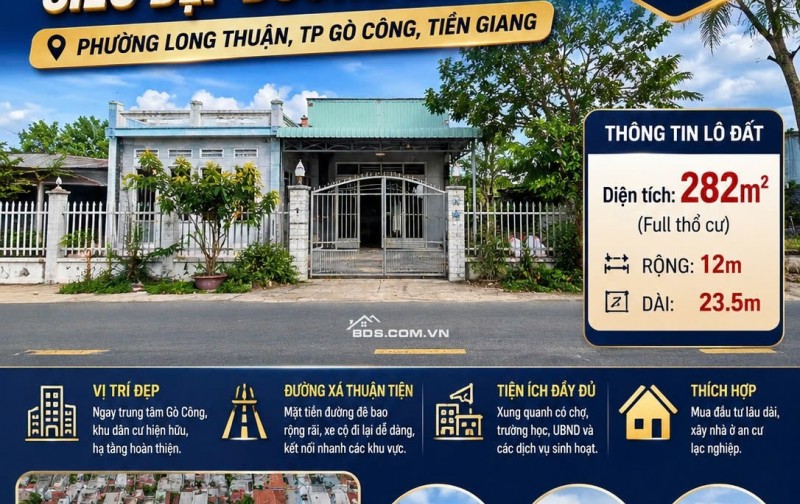 Siêu phẩm đất mặt tiền 835B, xã Phước Lý, Cần Giuộc, Long An, DT 270m2, giá đầu tư