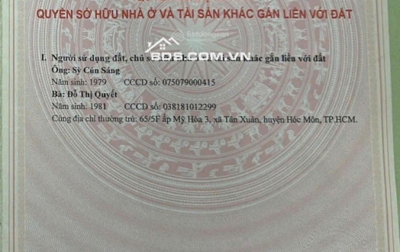 Bán đất tại Mỹ Hoà 3, Hóc Môn, 13 tỷ, 164m2, mặt tiền 10m, ngõ 6m