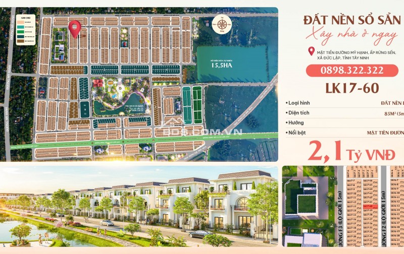 Đất nền sổ sẵn tại Long An, pháp lý hoàn chỉnh, nhận đất xây nhà ngay, chỉ từ 2,1 tỷ/nền