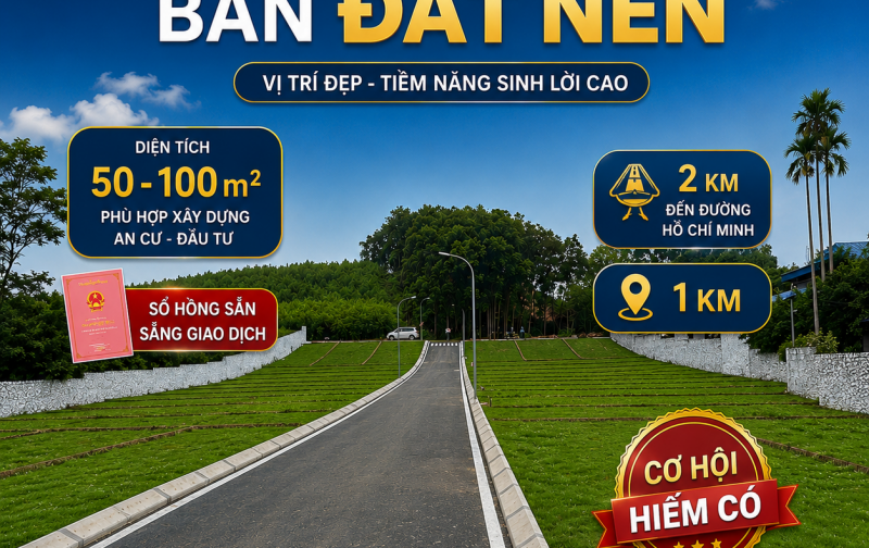 Chỉ hơn 400 triệu sở hữu ngay 1 lô đất full thổ cư gần khu công nghiệp Thanh Hà