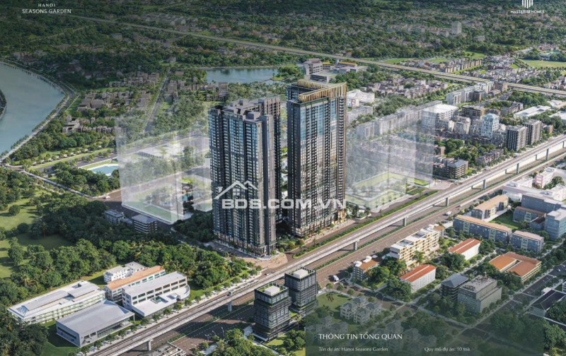  HHA-43-08A | CĂN GÓC 2PN + 1 (GẦN 3PN) ĐẸP NHẤT DỰ ÁN LUMIÈRE HANOI SEASONS GARDEN 