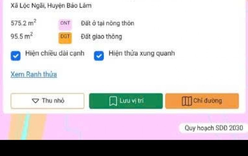Sở hữu ngay lô đất đẹp MT đường DT725 xã lộc ngãi, huyện bảo lâm, lâm đồng dt 671m2