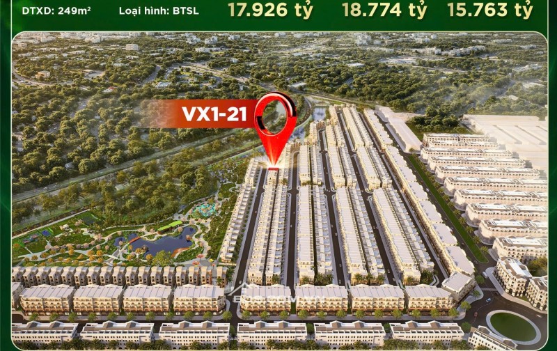 HOT DÒNG BIỆT THỰ SINH THÁI HÀNG PHÂN KHU VỊNH XANH – OCEAN CITY