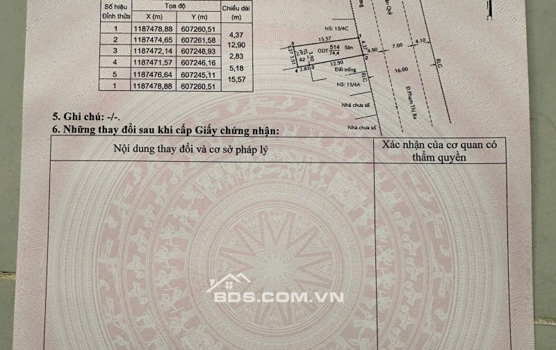 Bán đất tại Phạm Thị Ba, Phường Phú Thuận Q7. Dt 4x13 + 4x18+ 4,37x16m